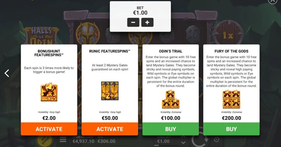 Selectionnez les options d'achat bonus et activez les tours gratuits